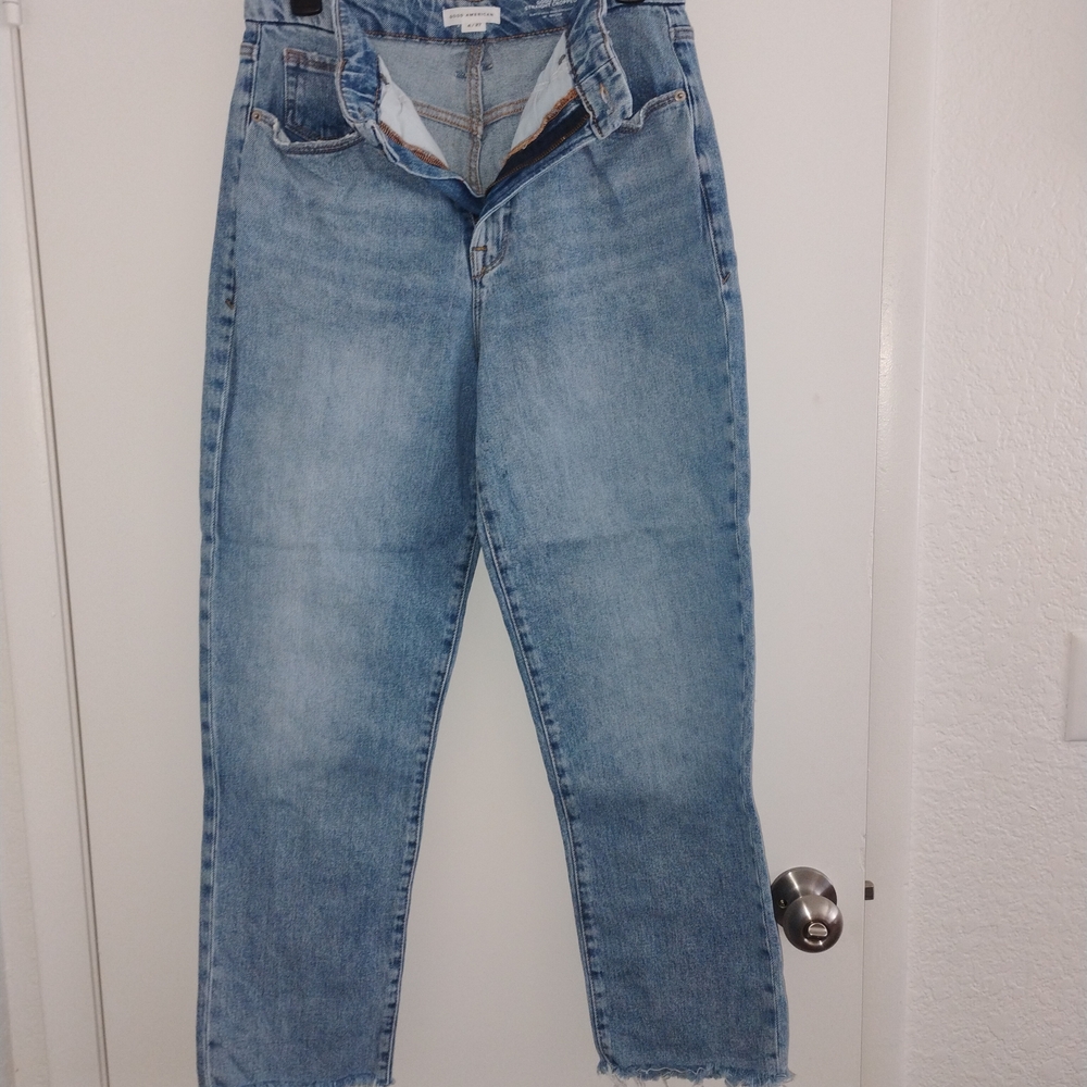 Good American Light Blue Ankle Jeans